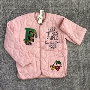 Men’s First Row Jacket, Puffer, Pink, NWT